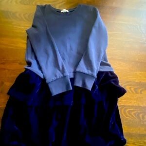 Jcrew girls holiday navy dress.